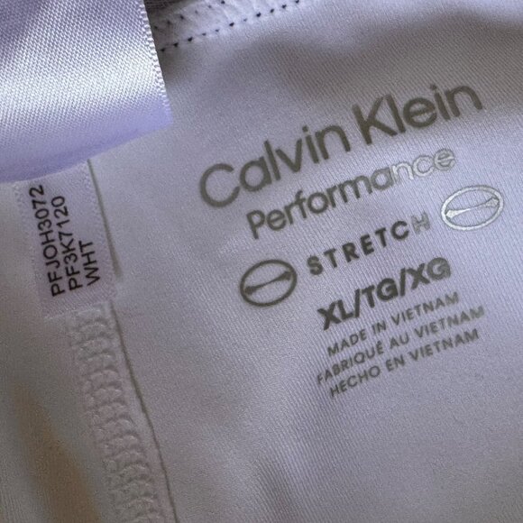 Calvin Klein Womens Performance Stretch White Skort XL Logo Built-In Shorts New - Picture 6 of 10